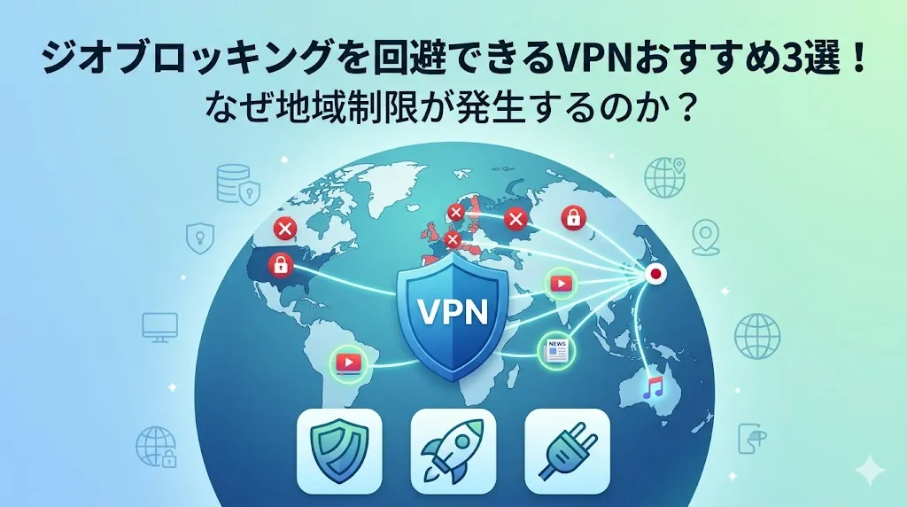ジオブロッキングを回避できるVPNおすすめ3選！なぜ地域制限が発生するのか？